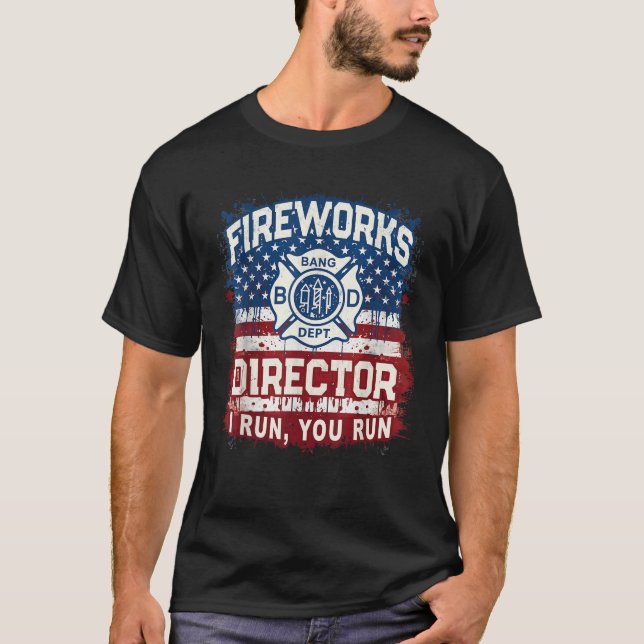 FIREWORKS DIRECTOR Safety Pyro Technics Boom Squad T-Shirt (Front)