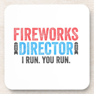 Fireworks Director T-Shirt 4th of July Shirt  Coaster