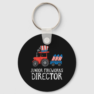 Fireworks Director Tractor 4th Of July Boys Kids  Keychain