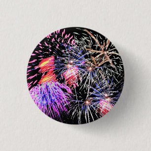 Fireworks Display 1 Inch Round Button