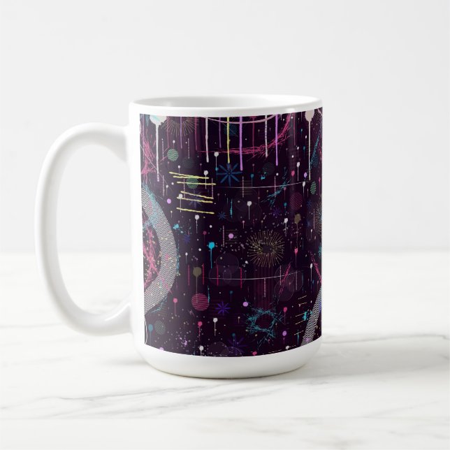Fireworks Display: Abstract Art  Coffee Mug (Left)