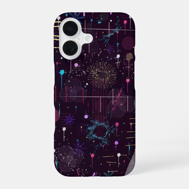Fireworks Display: Abstract Art  iPhone 16 Case (Back)