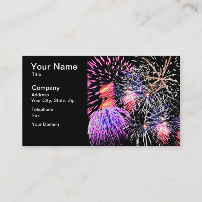 Fireworks Display Business Card (Front)
