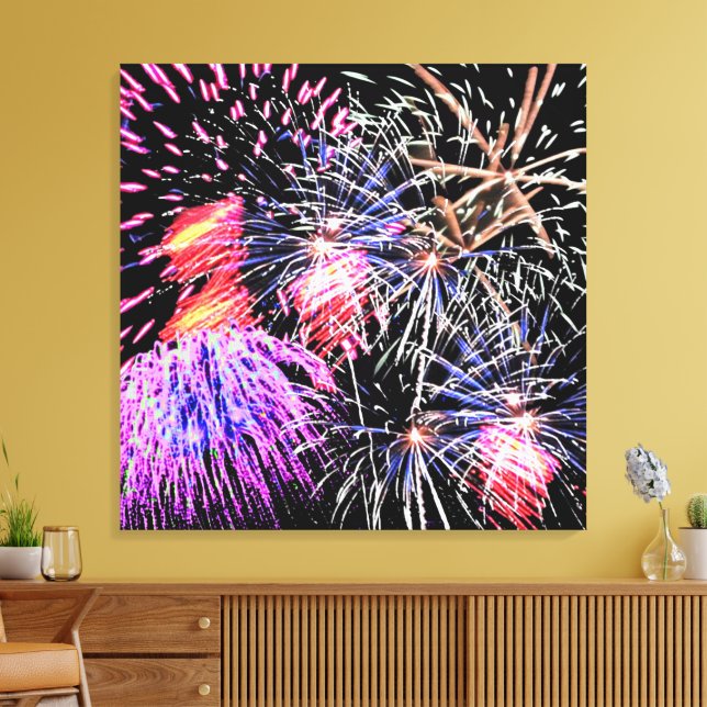 Fireworks Display Canvas Print (Insitu(LivingRoom))