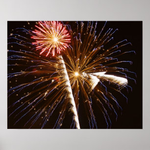 Fireworks display on Savannah River 2 Poster