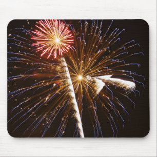 Fireworks display on Savannah River Mouse Pad