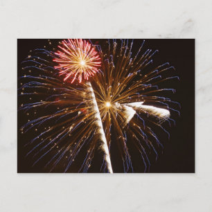Fireworks display on Savannah River Postcard