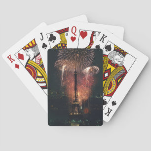 Fireworks, Eiffel Tower, Paris, France Playing Cards