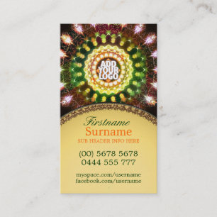 Fireworks Energy Mandala New Age Carte de visite