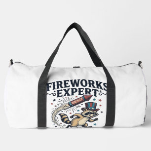 Fireworks Expert Raccoon Vintage Fourth of July Sh Duffle Bag