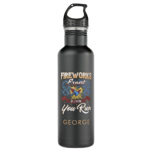 Fireworks Expert Run If I Run Holiday Personalized 710 Ml Water Bottle