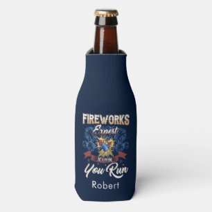Fireworks Expert Run If I Run Personalized Party Bottle Cooler