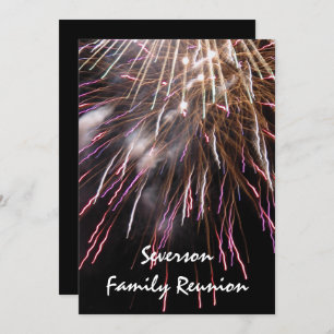 Fireworks Family Reunion Invitation