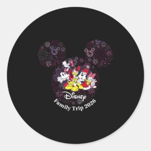 Fireworks Family Trip 2026 Valentine's Day Vacatio Classic Round Sticker