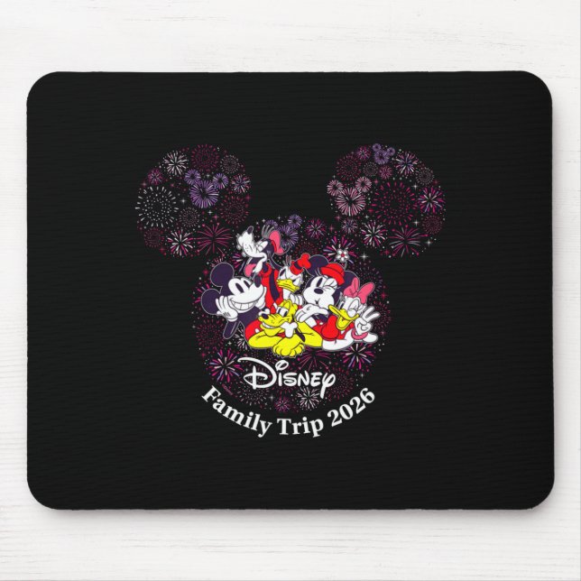 Fireworks Family Trip 2026 Valentines Day Vacatio  Mouse Pad (Front)