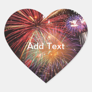 Fireworks Finale Heart Sticker
