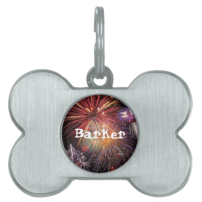Fireworks Finale Pet ID Tag (Front)
