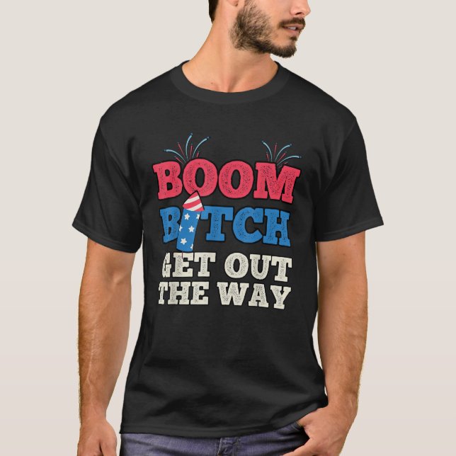 Fireworks Firing System Director Funny Boom 4th of T-Shirt (Front)