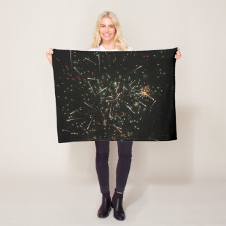 Fireworks Fleece Blanket