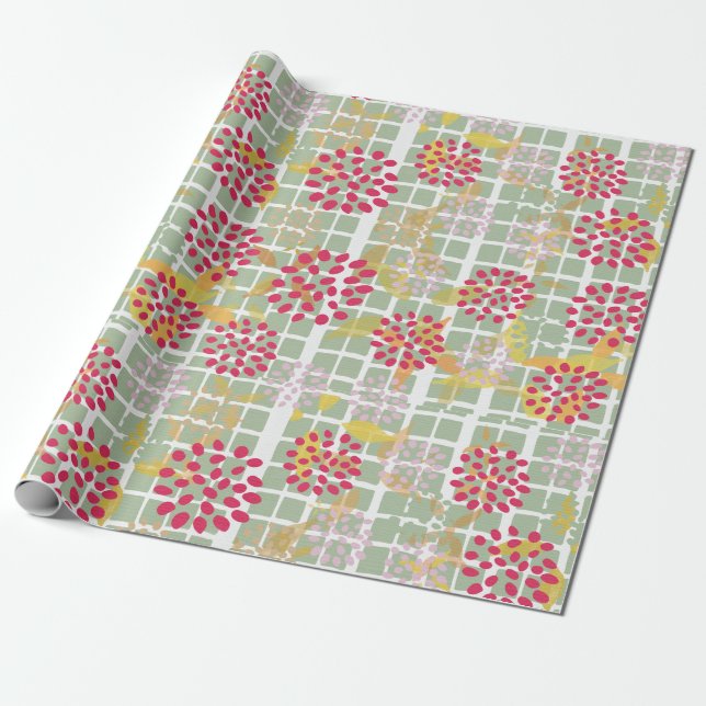 Fireworks for Christmas Wrapping Paper (Unrolled)
