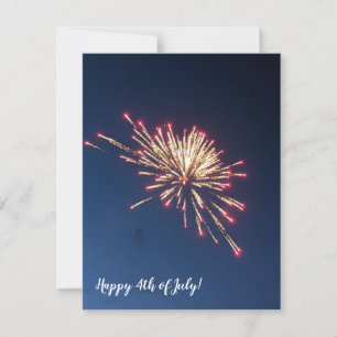 Fireworks Fourth of July Card
