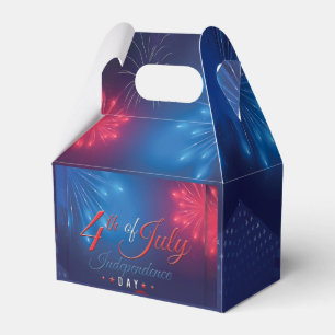 Fireworks Fourth Of July With The Statue Of Libert Favor Box