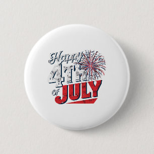 Fireworks Happy 4th Of July American Independence 2 Inch Round Button