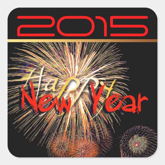 Fireworks Happy New Year Custom 2020 S Sticker (Front)