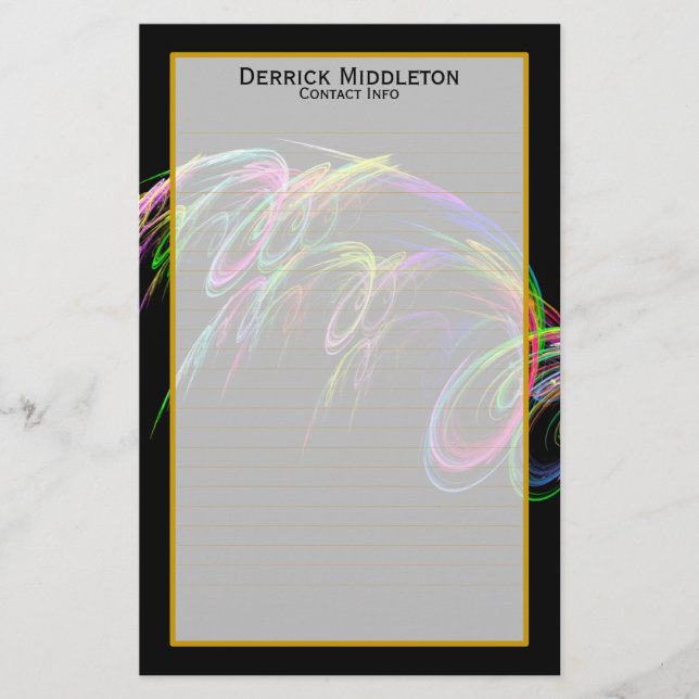 Fireworks I Fine Lined Stationery (Front)