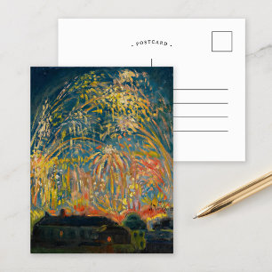 Fireworks in Nice Nikolai Tarkhov Postcard