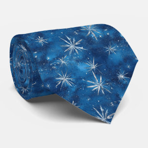 Fireworks in White on Royal Blue Tie