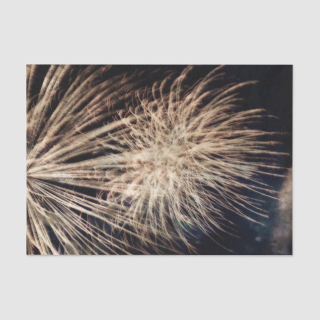 Fireworks Independence Day Gold Black 4th Of July Tissue Paper (Front)