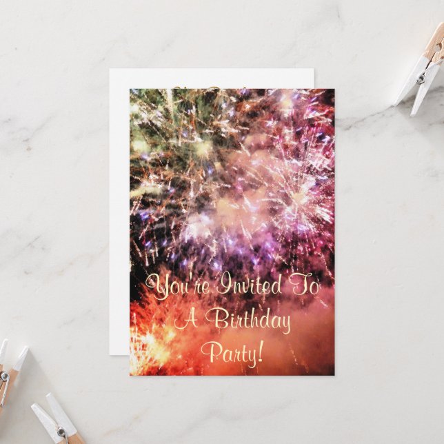 FIREWORKS INVITATION (Front/Back In Situ)
