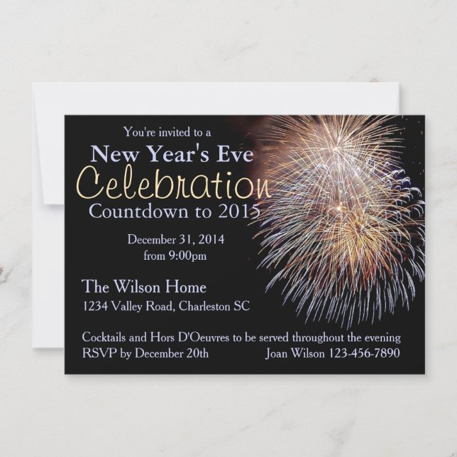 Fireworks Invitation Customize for Your Event (Front)