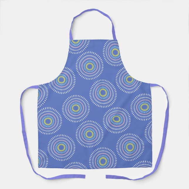 Fireworks Japanese Blue Apron (Front)