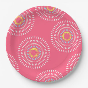 Fireworks Japanese Cherry Paper Plate