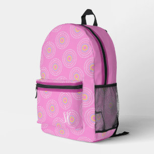Fireworks Japanese  Pink Printed Backpack