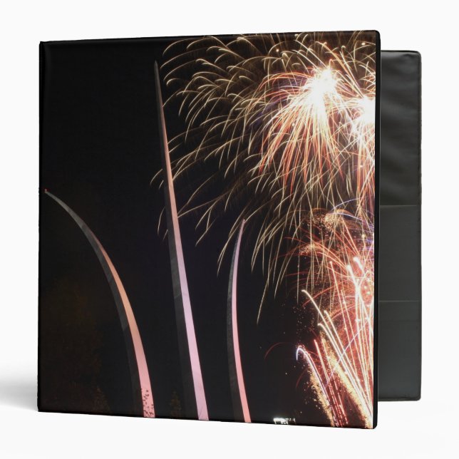 Fireworks light up the Air Force Memorial Binder (Front/Inside)