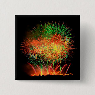 Fireworks Lighting up the Sky 2 Inch Square Button