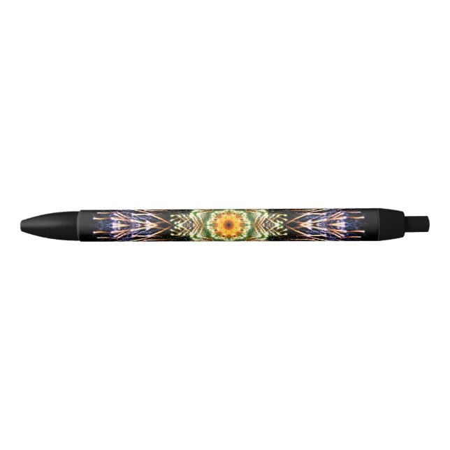 Fireworks Mandala Black Ink Pen (Front)