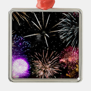 Fireworks Metal Ornament