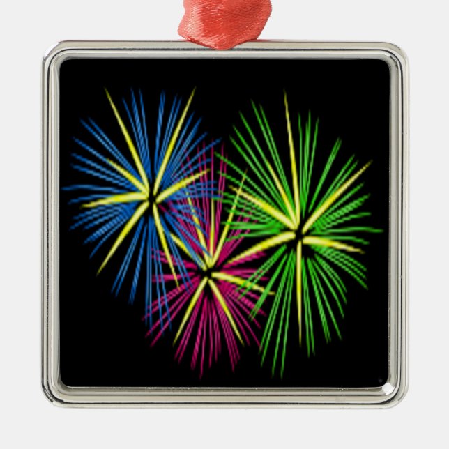 FIREWORKS METAL ORNAMENT (Front)