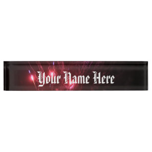Fireworks Name Desk Plate