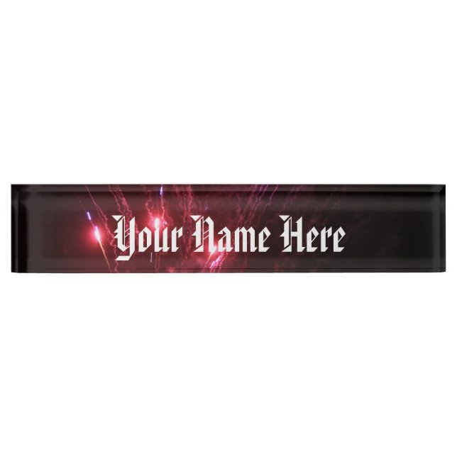 Fireworks Name Desk Plate (Front)