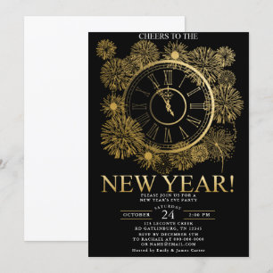 Fireworks new years Eve Invitation