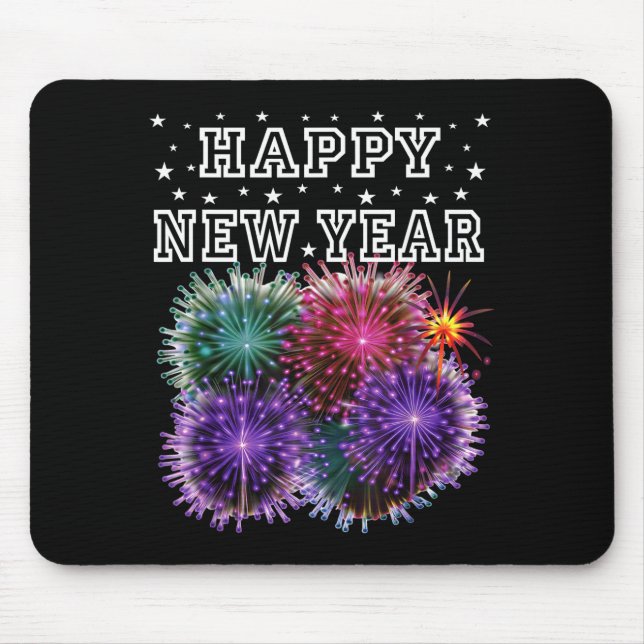 Fireworks New Year's Eve Party  Mouse Pad (Front)
