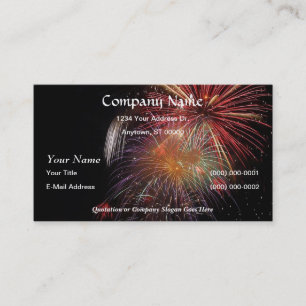 FIREWORKS Nighttime Colourful Explosions! Business Card