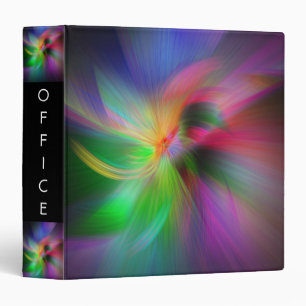 Fireworks of colours - fractal art 3 ring binder