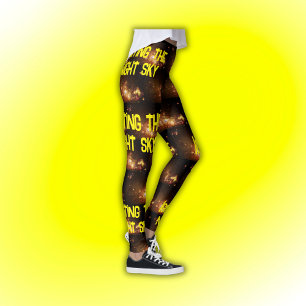 Fireworks of Star Formation Yellow Leggings