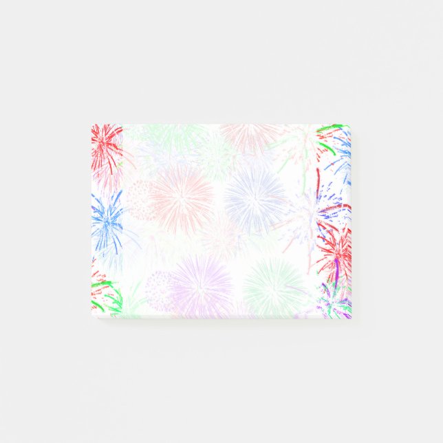 Fireworks on Blank (Add background colour) Post-it Notes (Front)